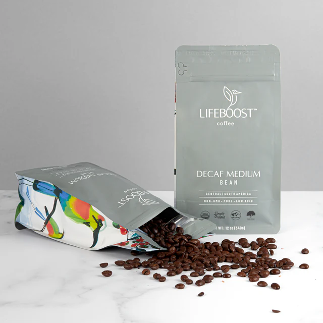 Lifeboost Medium Roast Swiss Water Decaf Coffee